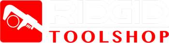 RIDGID Toolshop Logo - White & Red