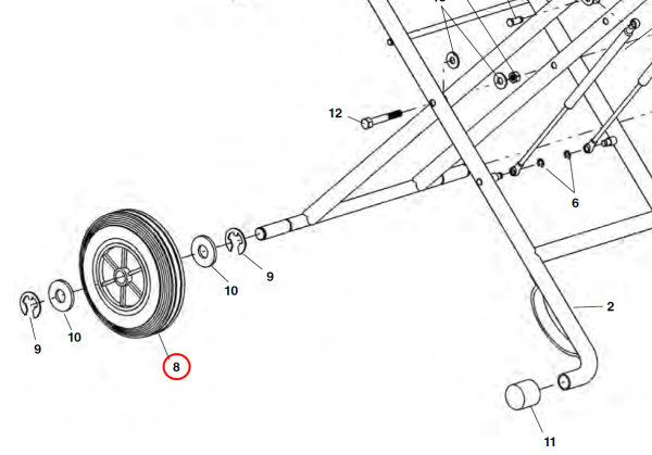 RIDGID 43846 -  Folding Stand Wheel - Image 2