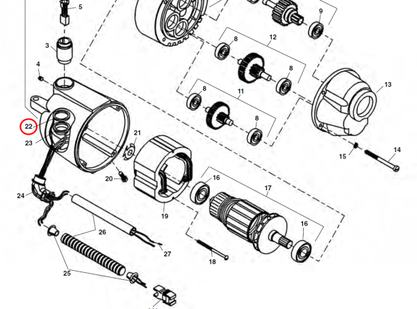 RIDGID 86680 -  White Upper Motor Lead - Image 2