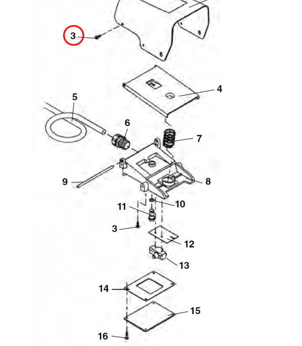 RIDGID 36787 -  Footswitch Cowel Screw & Washer - Image 2