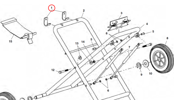 RIDGID 43796 -  Rear Bracket - Stand / Machine Coupling - Image 2