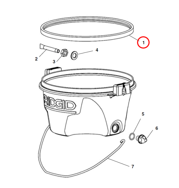 RIDGID 15378 -  418 Bucket / Strainer Seal - Image 2