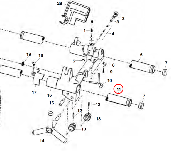 RIDGID 54117 -  Front Carriage Rail - Image 2