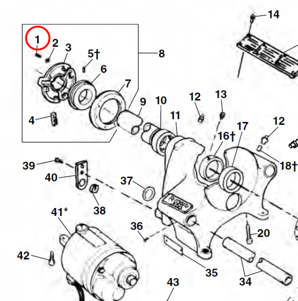 RIDGID 46790 -  Rear Centering Head Screw - Image 2