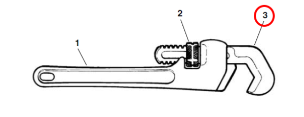 RIDGID 32655 - HEX WRENCH - C663 25 HEX HOOK JAW - Image 2