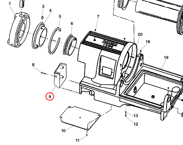 RIDGID 61932 -  Rear Motor Cover - Image 2