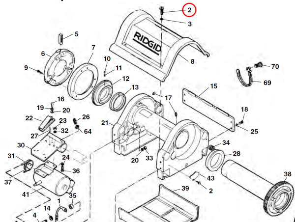 RIDGID 41597 -  Upper Cowel Washer - Image 2