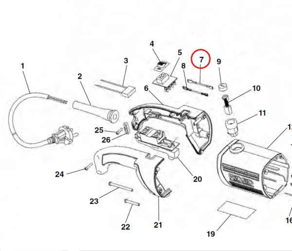 RIDGID 45778 -  Carbon Brush Lead