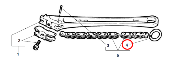 RIDGID 32555 - CHAIN WRENCH - E3835 CHAIN RING (Pack of 5)