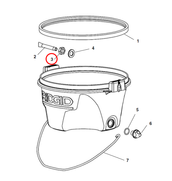 RIDGID 40640 -  418 Hose / Bucket Nut - Image 2