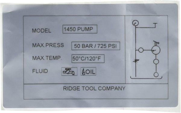 RIDGID 51102 - SCHEMATIC LABEL 1450