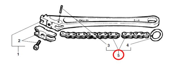 RIDGID 32545 - CHAIN WRENCH - E3273X C14 CHAIN ASSEMBLY - Image 2