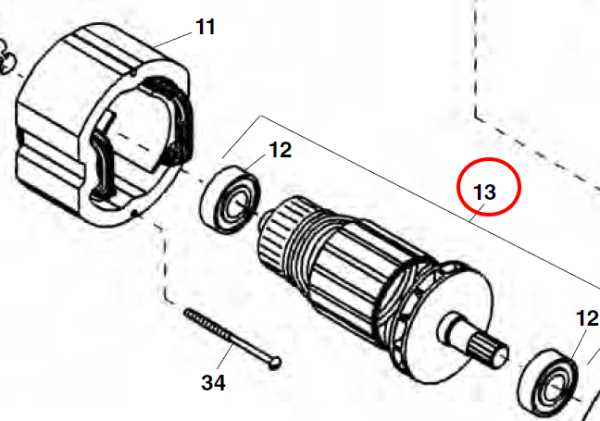 RIDGID 52497 -  115v Armature C/W Bearings - Image 2