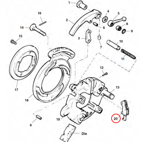 RIDGID 44285 - Trigger Assy for 815A Die Head (1233) - Image 2