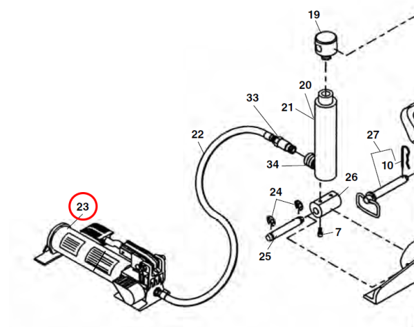RIDGID 59512 - Hydraulic Footpump and Hose For 258 / 258XL - Image 2