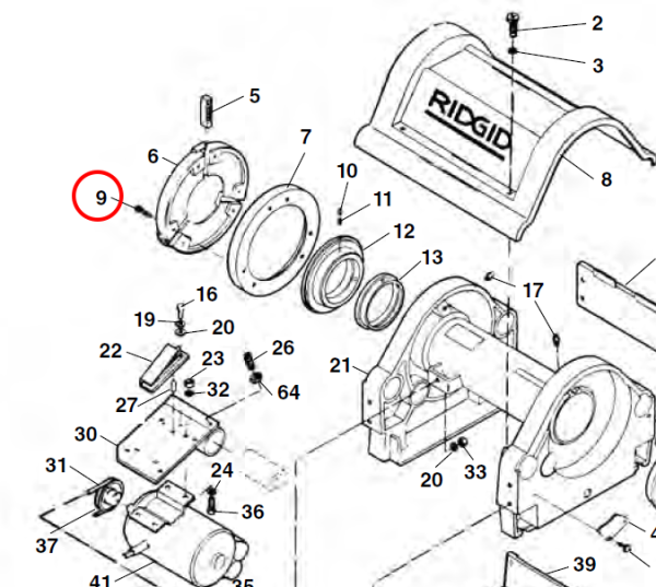 RIDGID 40910 - Screw for 1224 Rear Centering Head - Image 2