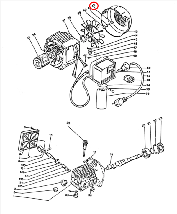 RIDGID 49736 - FAN SCREW M8 x 20 FOR 1460-E