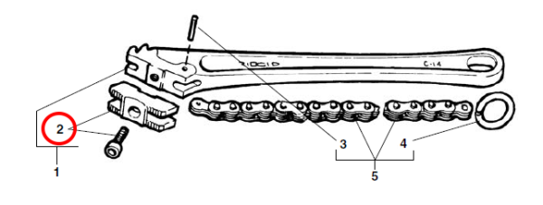 RIDGID 32575 - CHAIN WRENCH D1029X C18 JAW WITH SCREW - Image 2