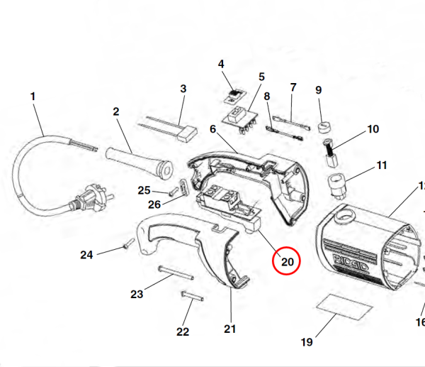 RIDGID 45623 -  On / Off Trigger Switch - Image 2
